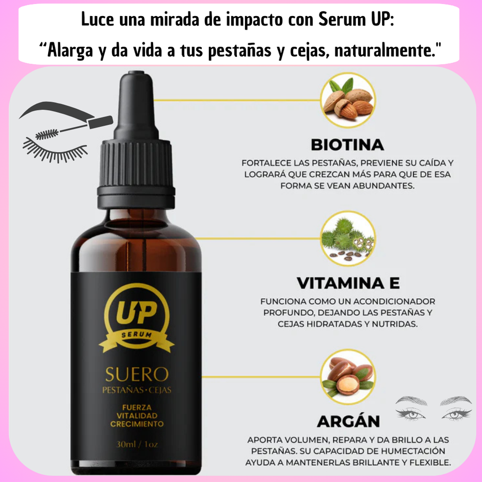 Serum UP PRO*: "Crecimiento de Pestañas y Cejas 100% Efectivo"
