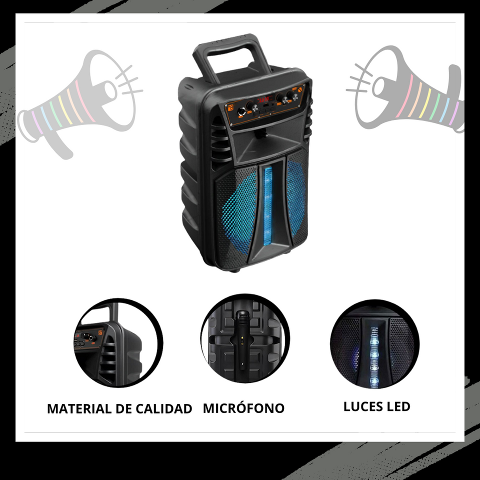 ALTOPARLANTE PREMIUM CON BLUETOOTH + MICROFONO + CONTROL REMOTO