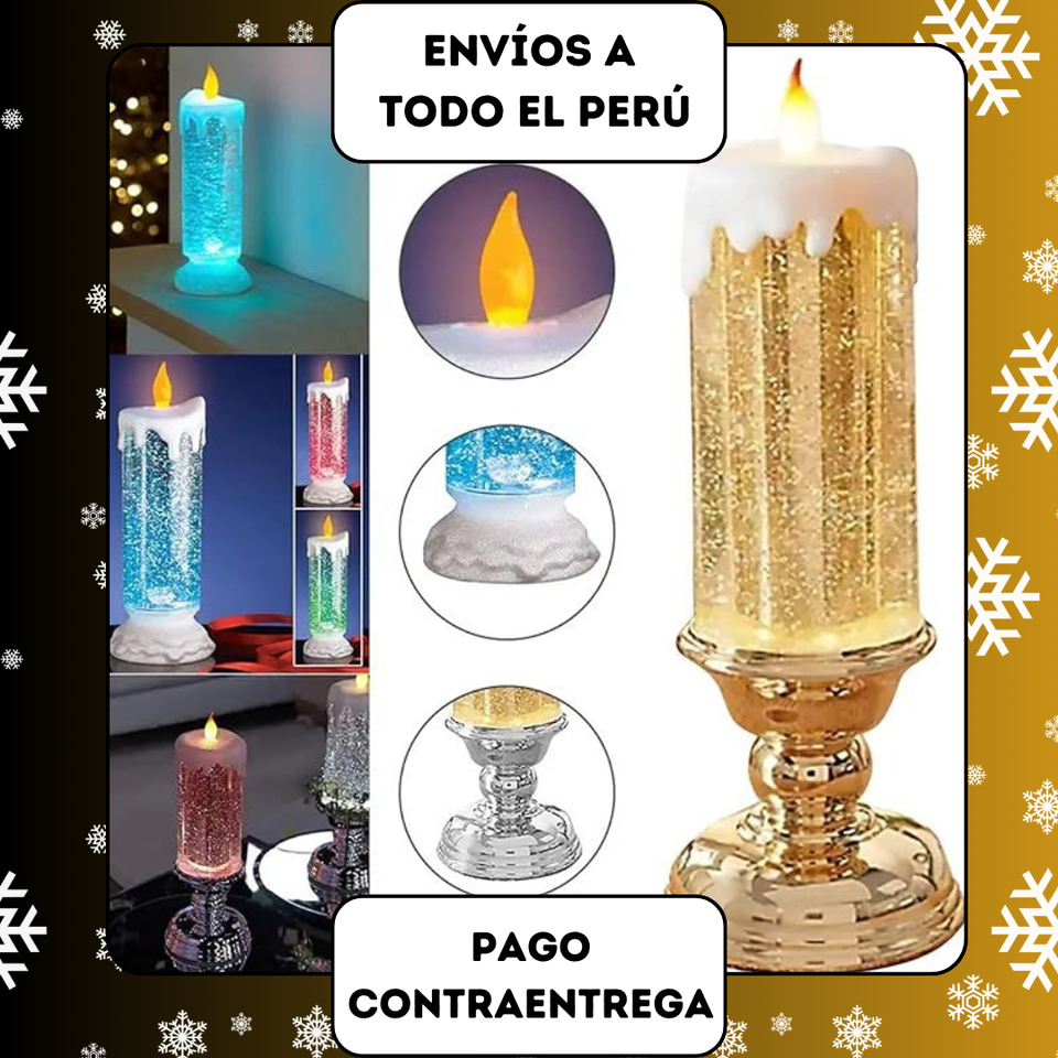 Velas Navideñas deslumbrantes con luces led