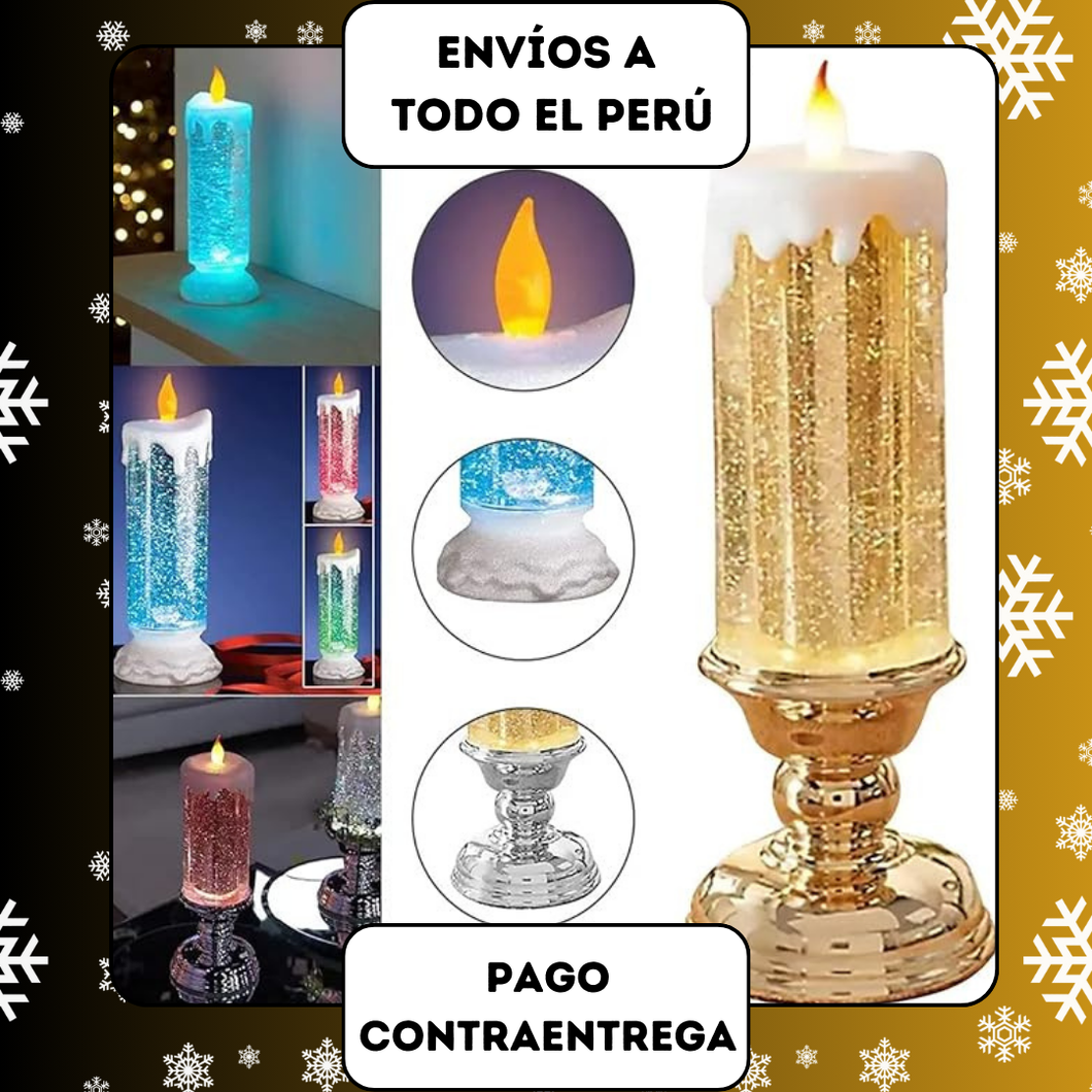 Velas Navideñas deslumbrantes con luces led